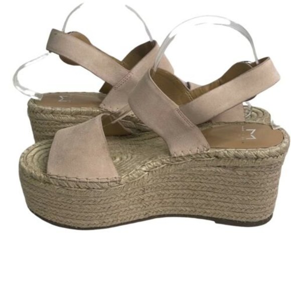 MARC FISHER Pink Renni Espadrille Platform Wedge Heel Sandals Size 9 Strappy a24 - Picture 7 of 10